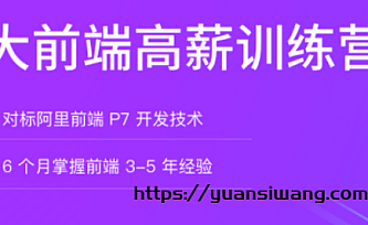 拉勾-大前端高薪训练营|对标阿里p7|完结版