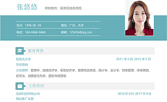 简约Java程序员简历