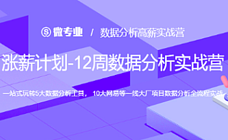 网易-涨薪计划12周数据分析实战营|2022年|价值6698元|重磅首发|完结无秘