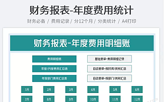 财务报表-年度费用明细账