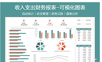 收入支出财务报表-可视化图表