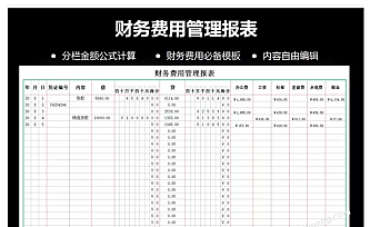 财务费用管理多栏式报表