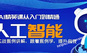 《AI精英课从入门到精通》丰富的实战案例讲解-跟着案例学,提升自我