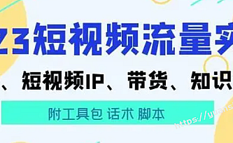 2023短视频流量实战 本地、短视频IP、带货、知识付费(附工具包 话术 )
